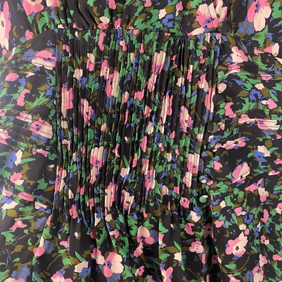 Veronica Beard Naomi Floral Silk Long Sleeve Mini Dress - Picture 13 of 13